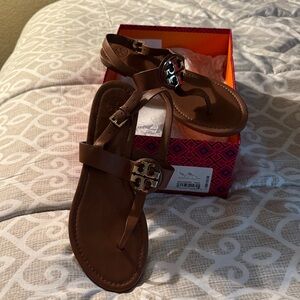 Tory Burch Tan Leather Sandals